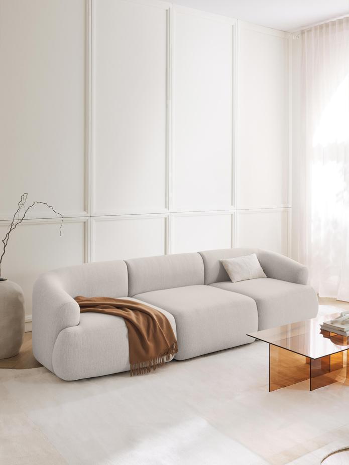 Wolke Modüler Kanepe – Keten Dokulu, 3-4 Kişilik-Kanepe-Innature Home-Açık Bej-NowShopFun