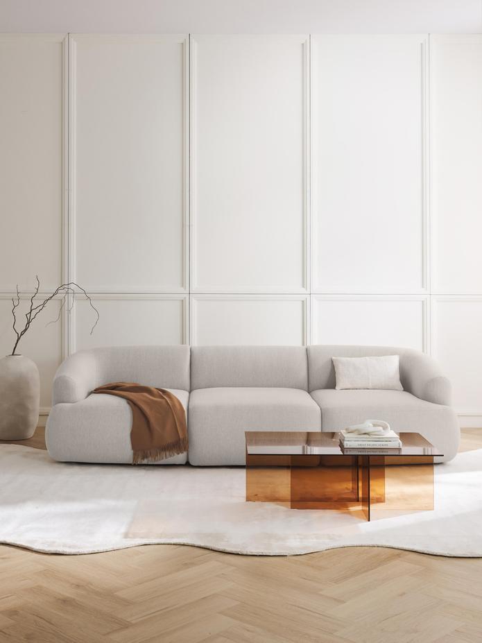 Wolke Modüler Kanepe – Keten Dokulu, 3-4 Kişilik-Kanepe-Innature Home-Açık Bej-NowShopFun