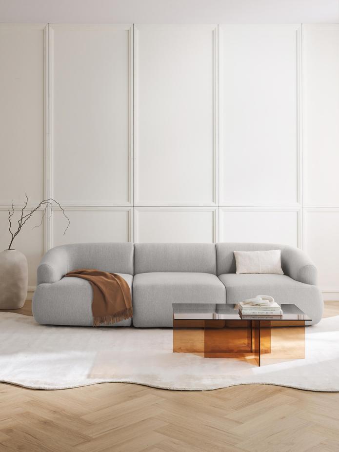 Wolke Modüler Kanepe – Keten Dokulu, 3-4 Kişilik-Kanepe-Innature Home-Gri-NowShopFun