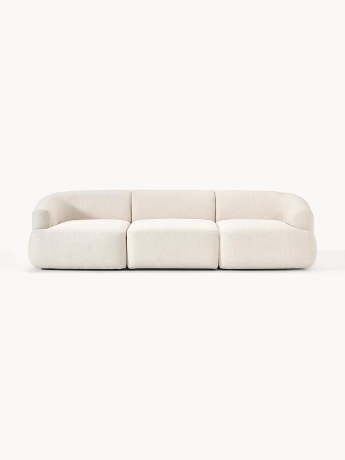 Wolke Modüler Kanepe – Keten Dokulu, 3-4 Kişilik-Kanepe-Innature Home-Açık Bej-NowShopFun