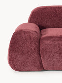 Wolke Teddy Bouclé Lounge Koltuğu Bordeaux Lüks Modern Tasarım