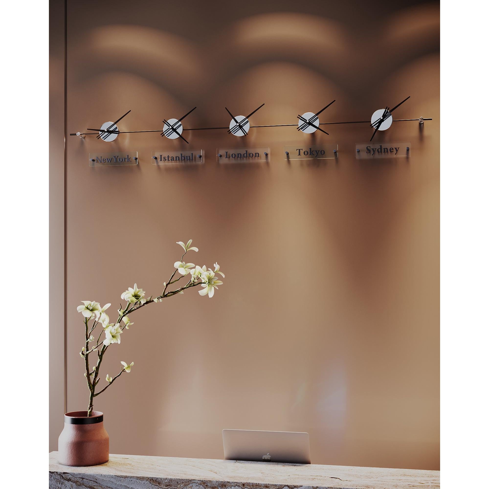 World Clock Duvar Saati