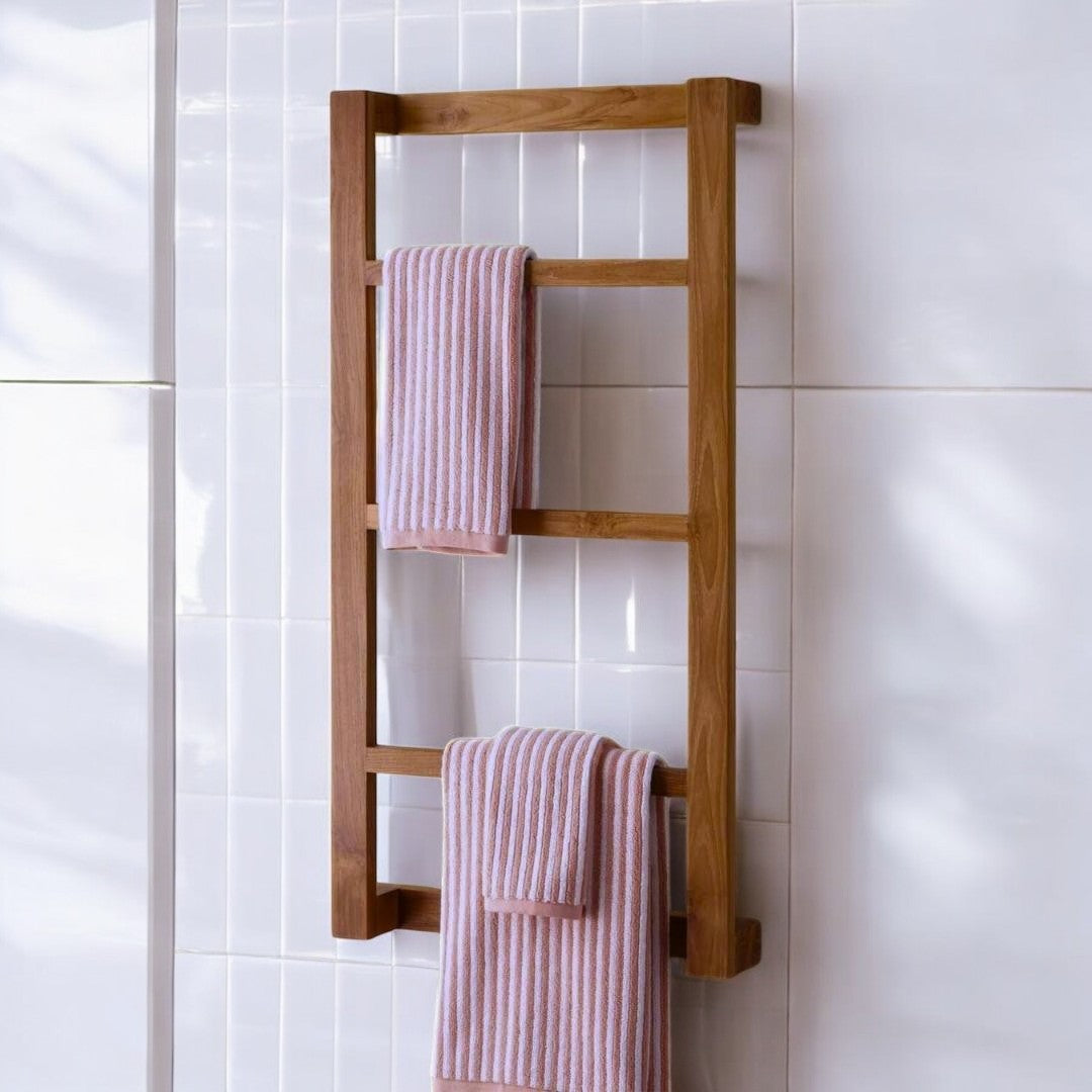 Wulan Towel Rack El Yapımı Ahşap Havluluk