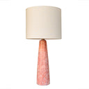 Tall Cone Pembe Traverten Abajur