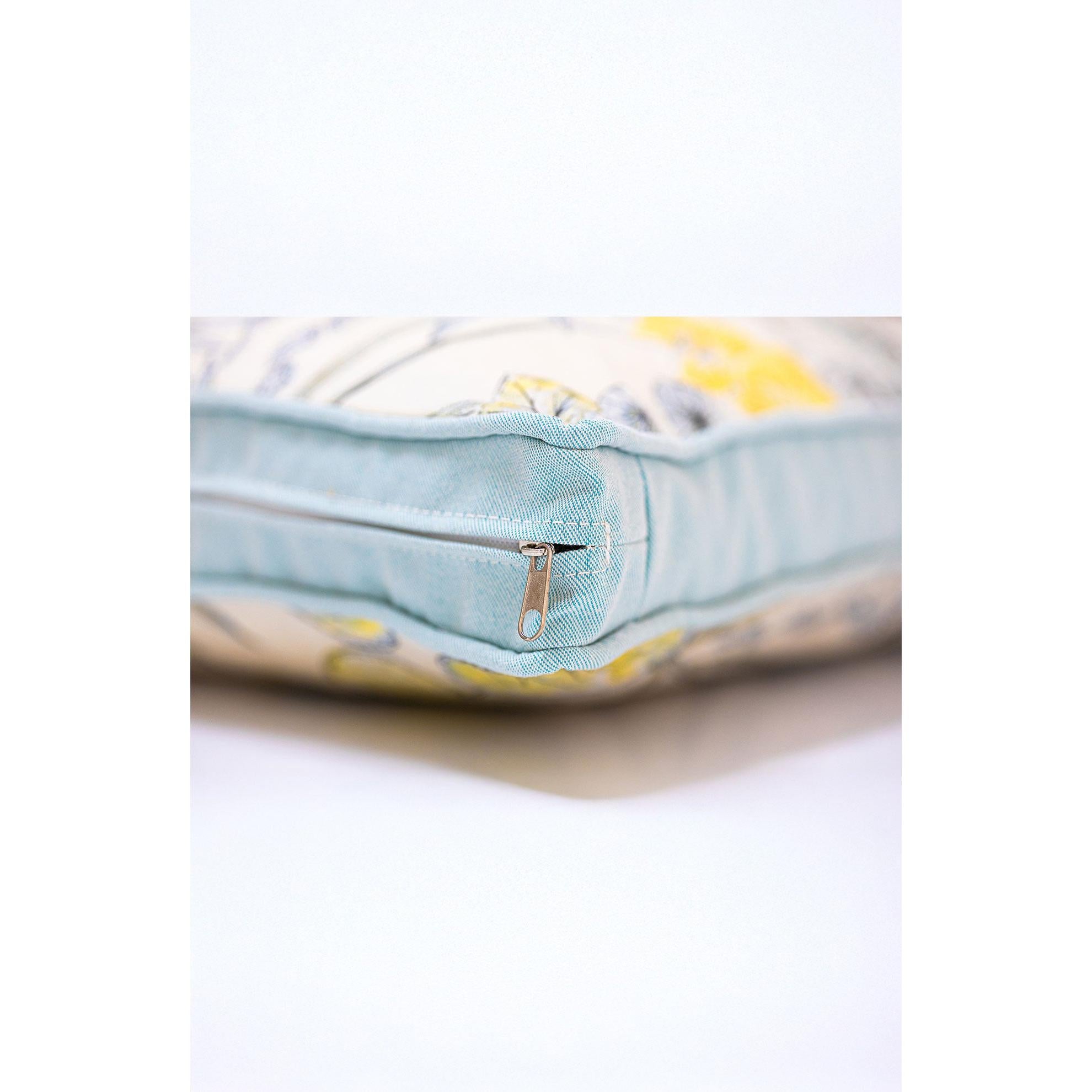 Yaprak Desenli Mint Outdoor Kırlent