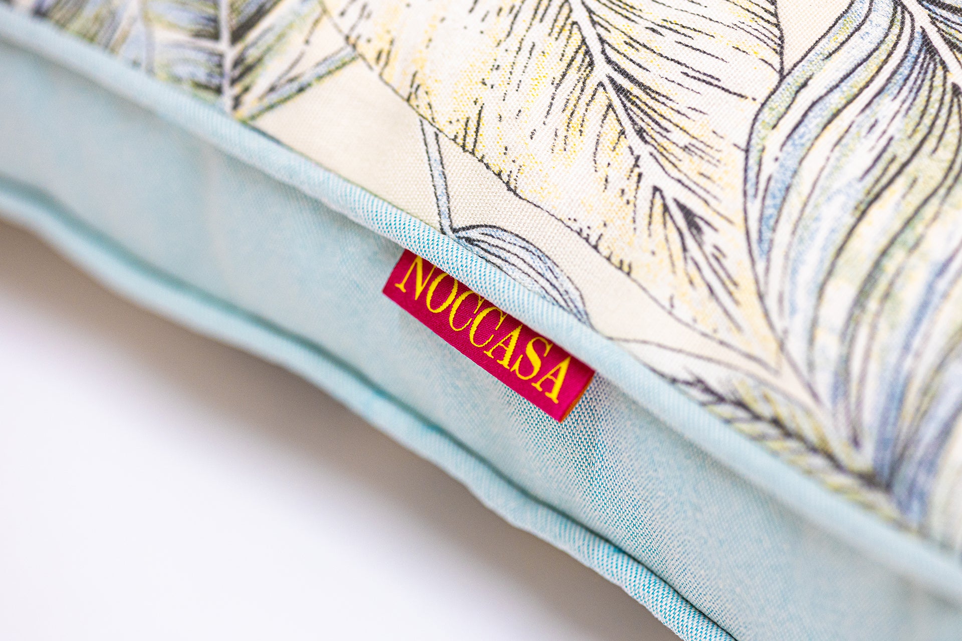 Yaprak Desenli Mint Outdoor Kırlent