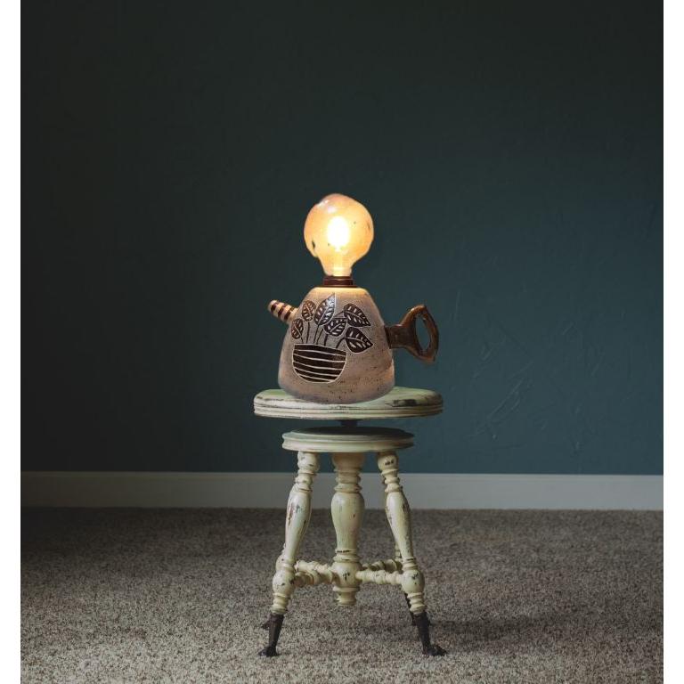 Yapraklı Çaydanlık Formlu Abajur-Dekoratif Aydınlatma-Sesiber-NowShopFun