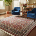 Yedi Dağın Çiçeği El Dokuma Kare Hereke Halısı 170x170 cm-Kilim & Halı-KilimCo-Bordo-NowShopFun