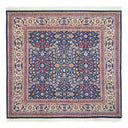 Yedi Dağın Çiçeği El Dokuma Kare Hereke Halısı 170x170 cm-Kilim & Halı-KilimCo-Lacivert-NowShopFun