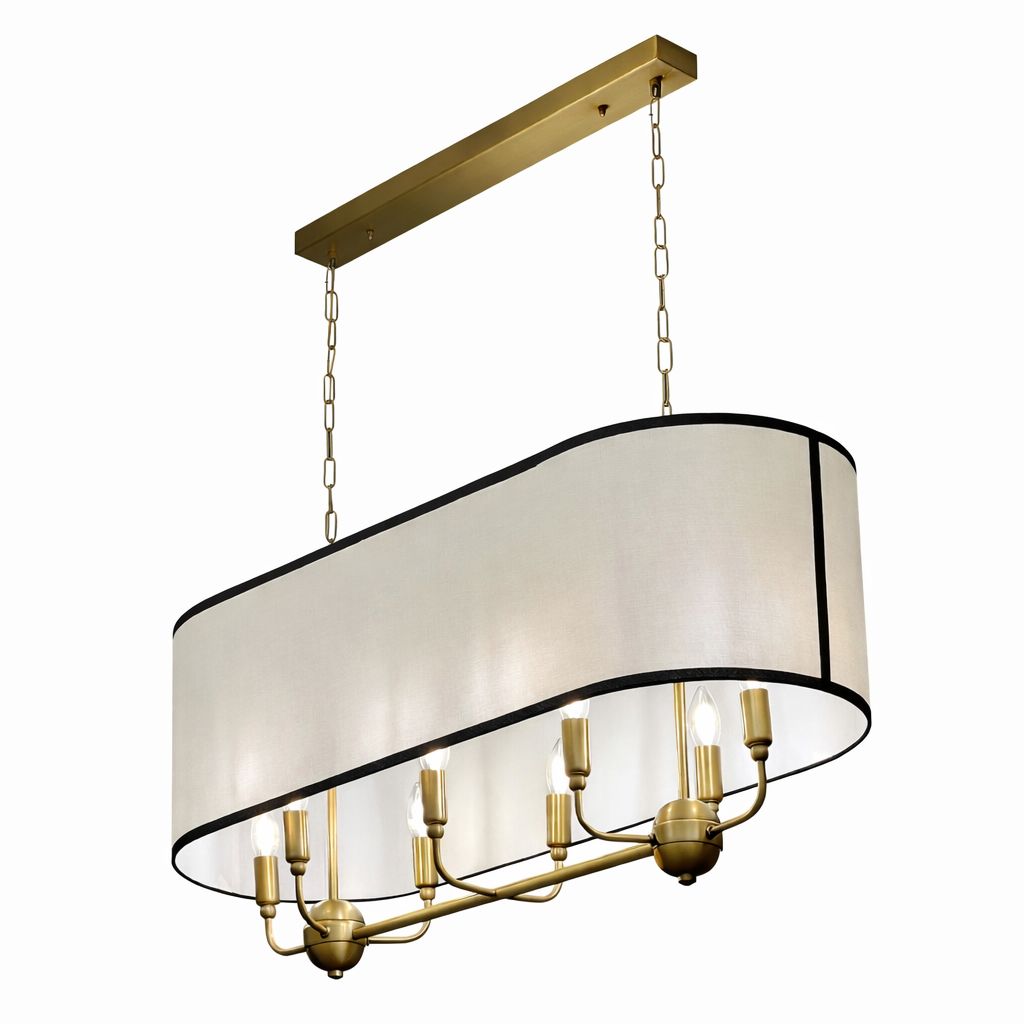 Yemek Masası Üstü 8 Kollu Abajur Avize