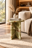 Yeşim Side Mermer Yan Sehpa-Yan Sehpa-Vinna Home-NowShopFun