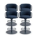 Yoda Bar Sandalyesi 4'lü Set-Solidist Furniture-lacivert-NowShopFun