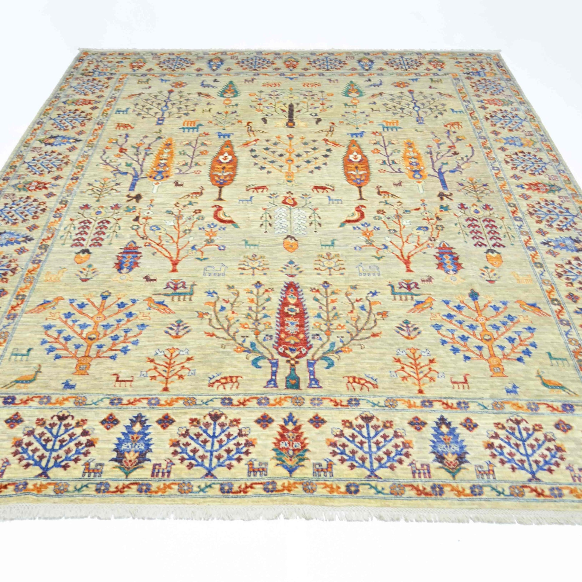 Yünden El Dokuma Afgan Halısı 242x310 cm-Kilim & Halı-KilimCo-NowShopFun
