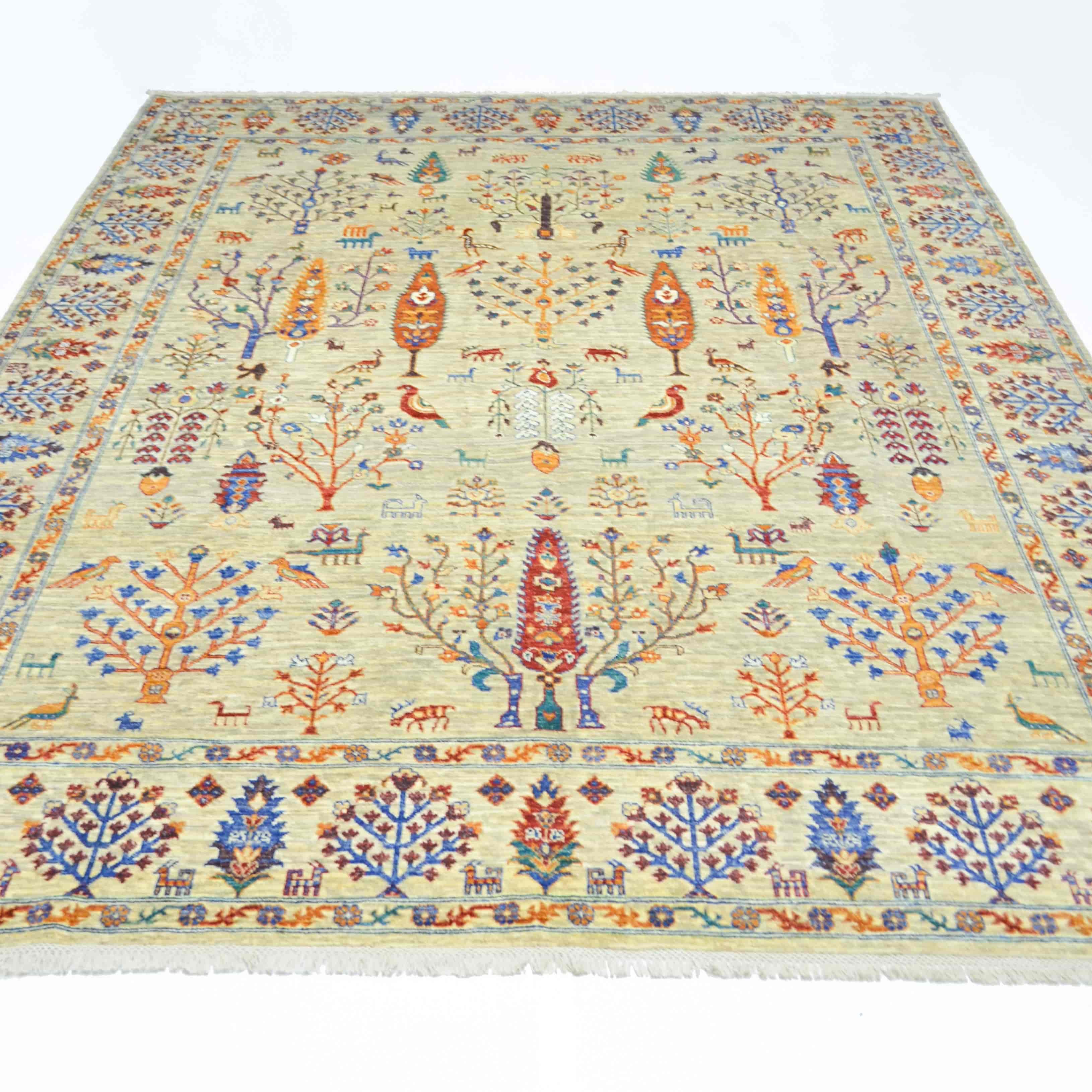 Yünden El Dokuma Afgan Halısı 242x310 cm-Kilim & Halı-KilimCo-NowShopFun