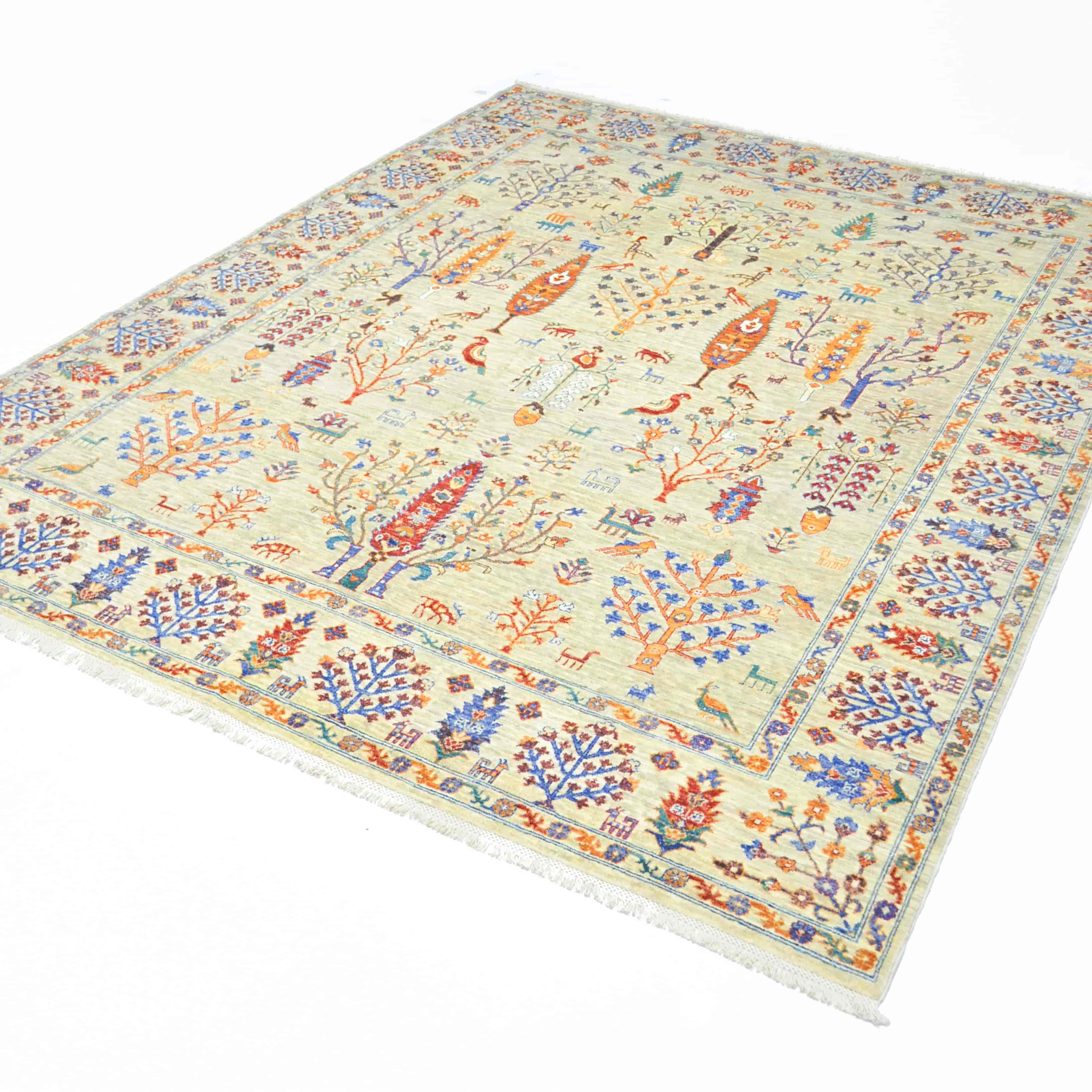 Yünden El Dokuma Afgan Halısı 242x310 cm-Kilim & Halı-KilimCo-NowShopFun