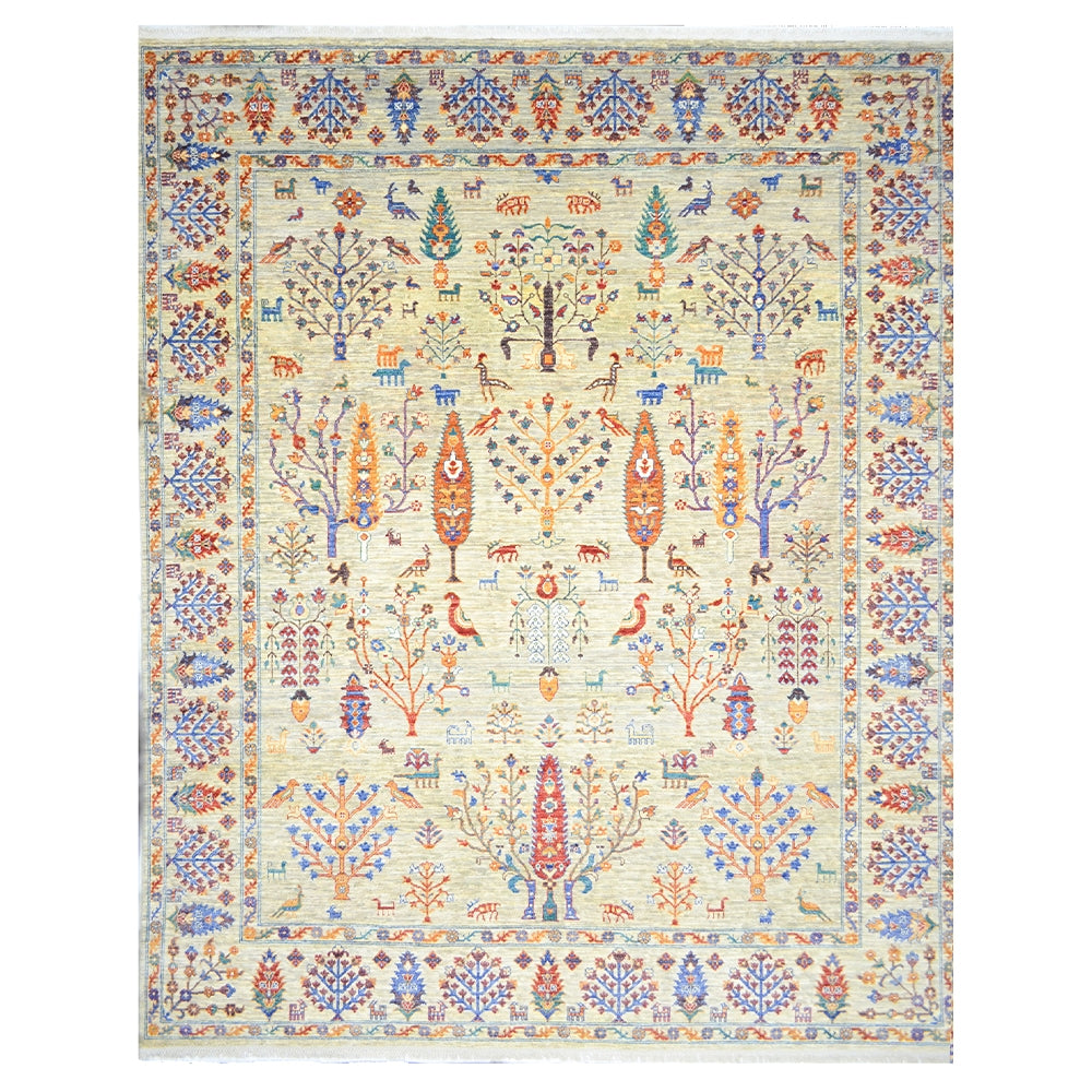 Yünden El Dokuma Afgan Halısı 242x310 cm-Kilim & Halı-KilimCo-NowShopFun