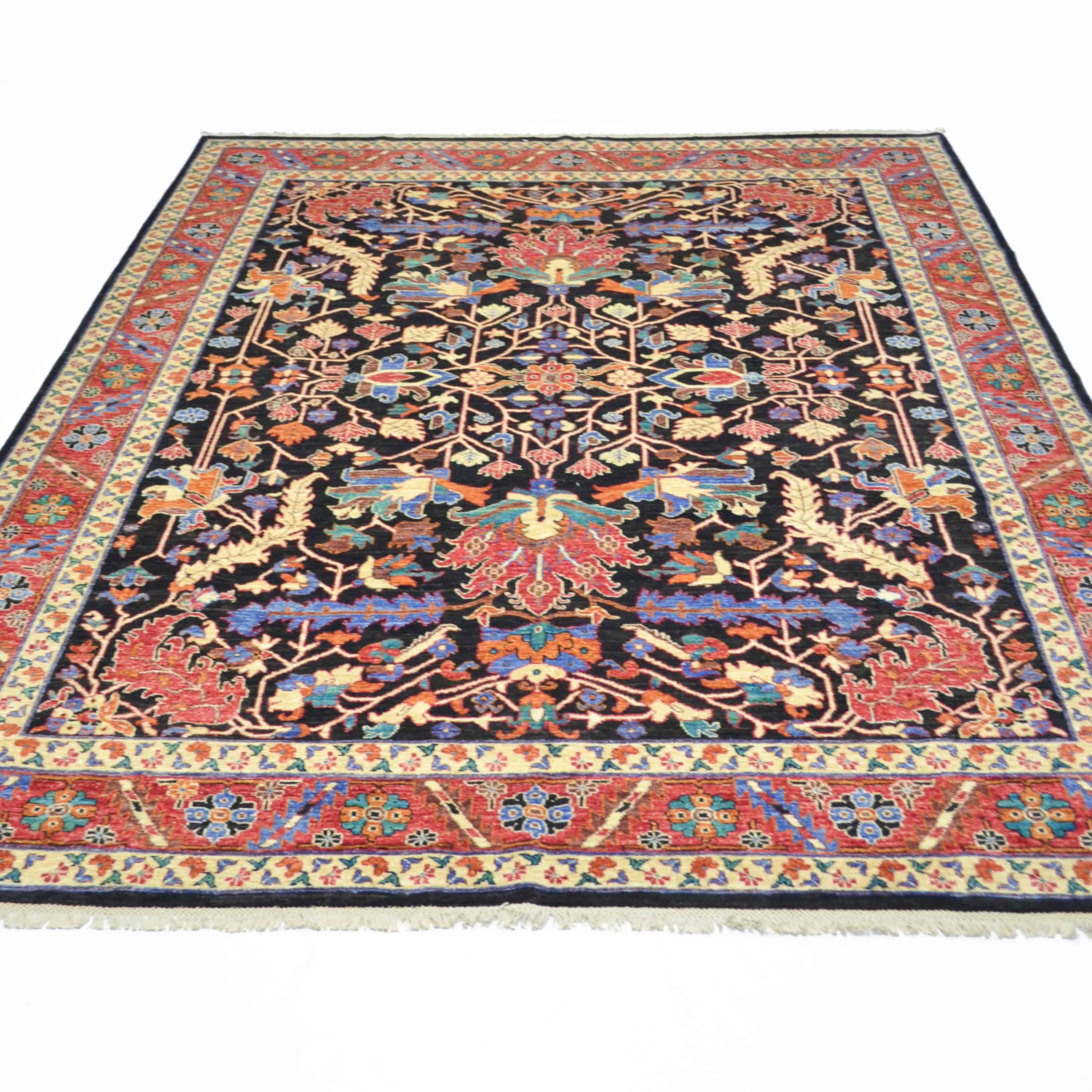 Yünden El Dokuma Afgan Halısı 244x298 cm-Kilim & Halı-KilimCo-NowShopFun
