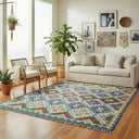 Yünden El Dokuma Afgan Kilim 125x190 cm-Kilim & Halı-KilimCo-NowShopFun