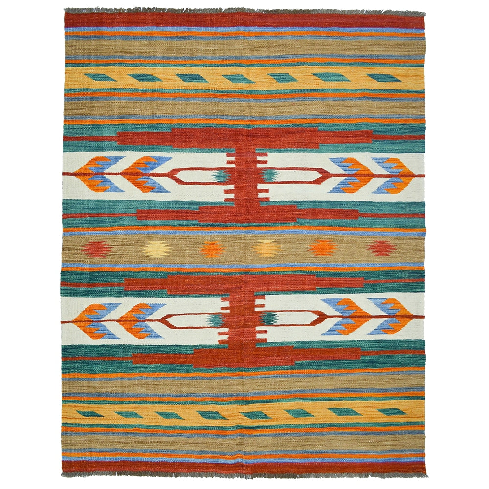 Yünden El Dokuma Afgan Kilimi 150x200 cm-Kilim & Halı-KilimCo-NowShopFun