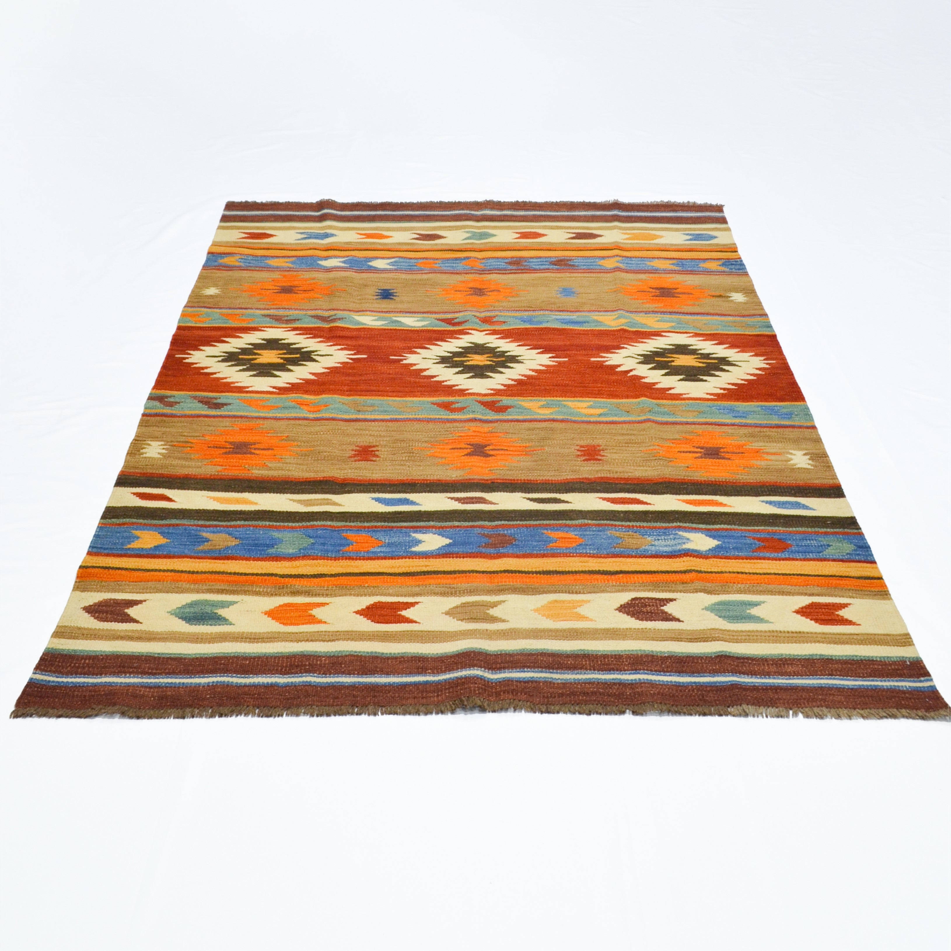 Yünden El Dokuma Afgan Kilimi 154x200 cm-Kilim & Halı-KilimCo-NowShopFun