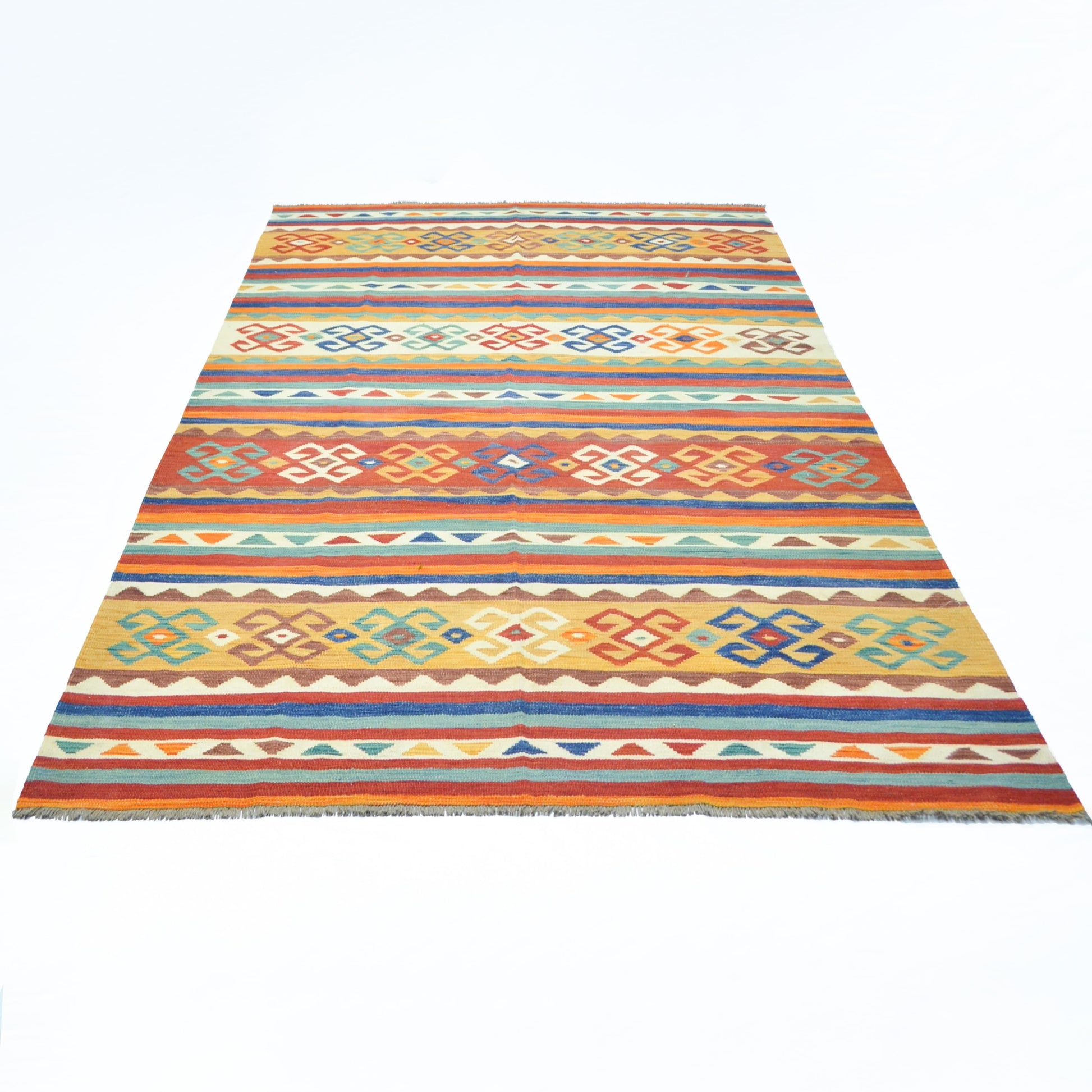 Yünden El Dokuma Afgan Kilimi 200x306 cm-Kilim & Halı-KilimCo-NowShopFun