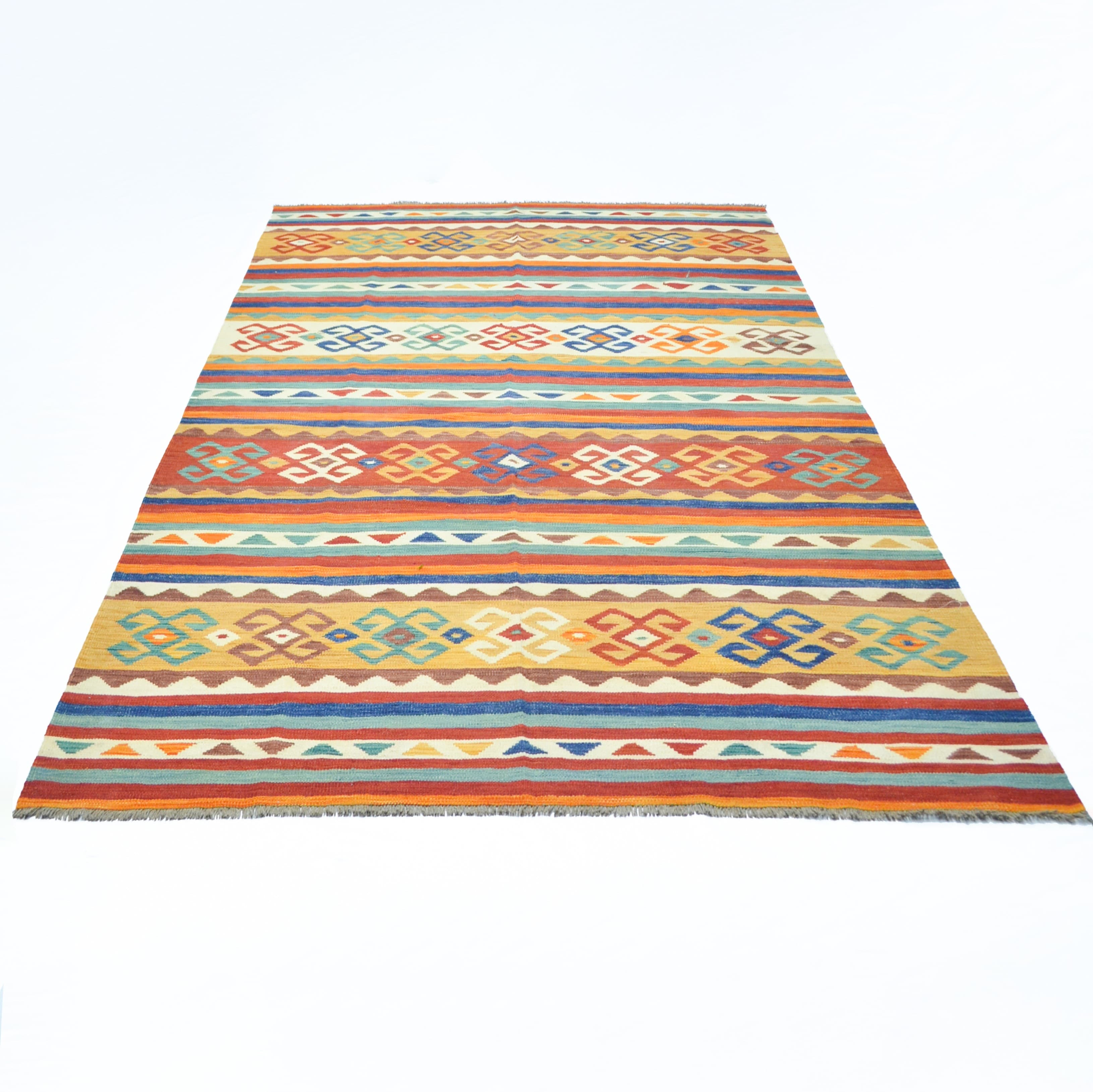 Yünden El Dokuma Afgan Kilimi 200x306 cm-Kilim & Halı-KilimCo-NowShopFun