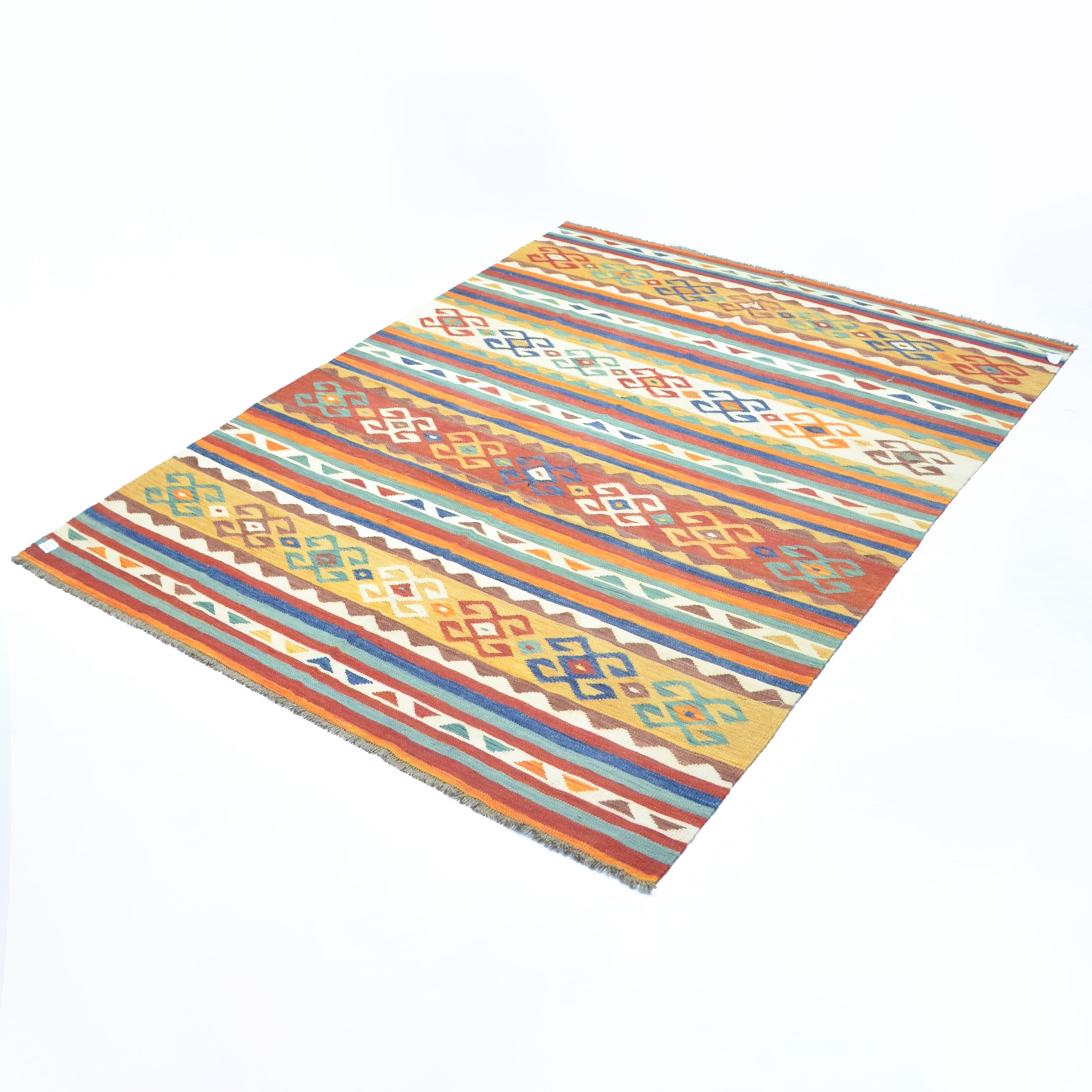 Yünden El Dokuma Afgan Kilimi 200x306 cm-Kilim & Halı-KilimCo-NowShopFun