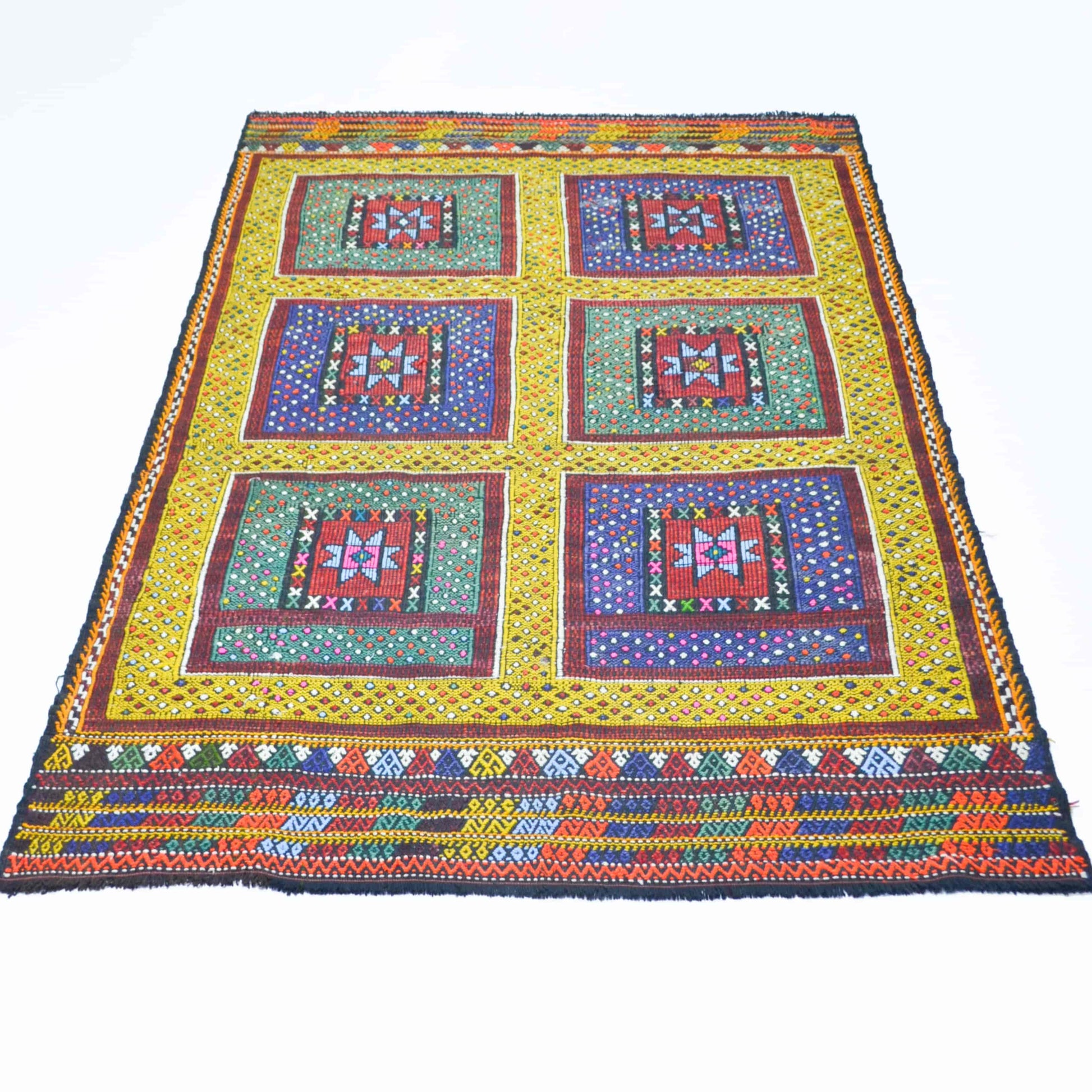 Yünden El Dokuma Fethiye Cicim Kilim 160x244 cm-Kilim & Halı-KilimCo-NowShopFun
