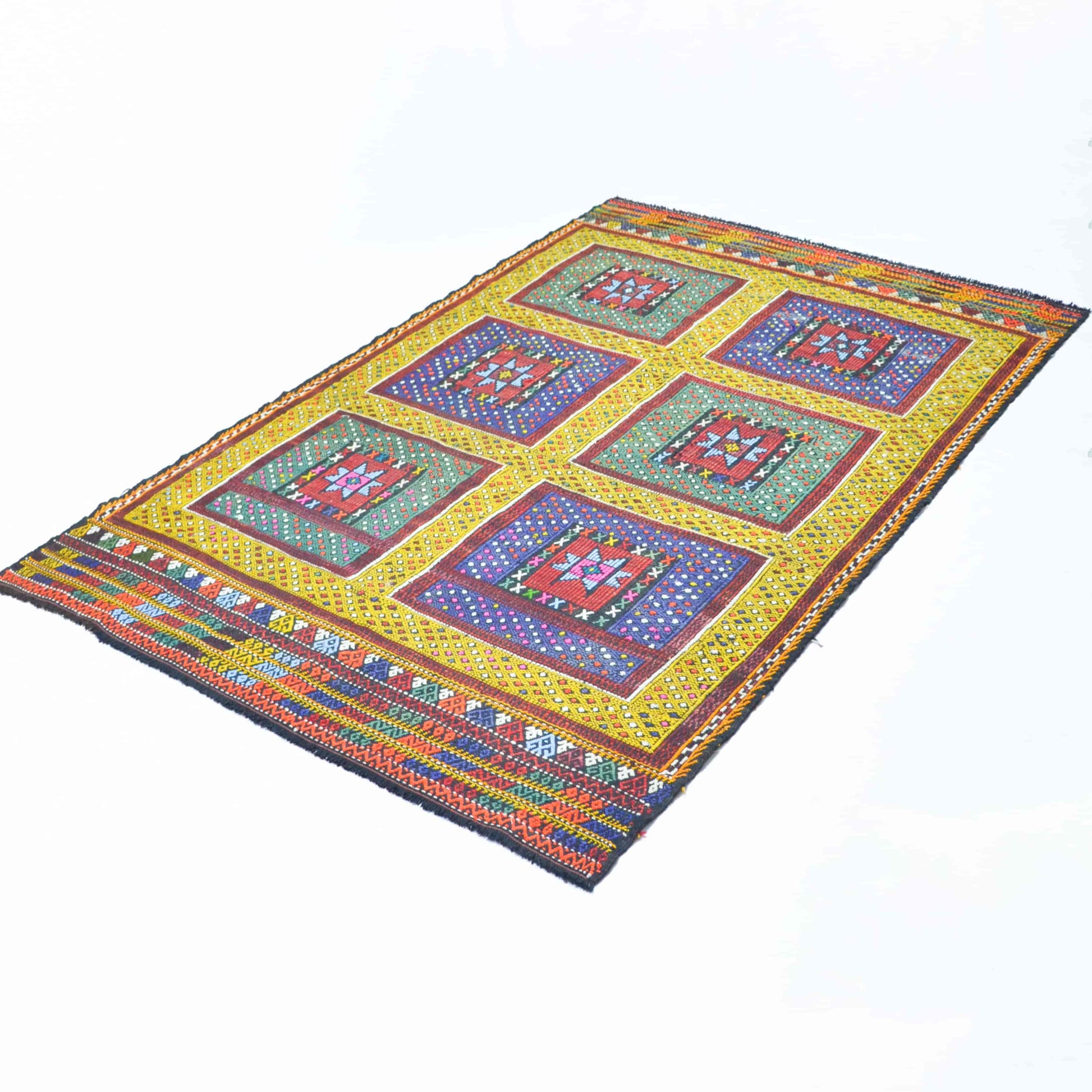 Yünden El Dokuma Fethiye Cicim Kilim 160x244 cm-Kilim & Halı-KilimCo-NowShopFun