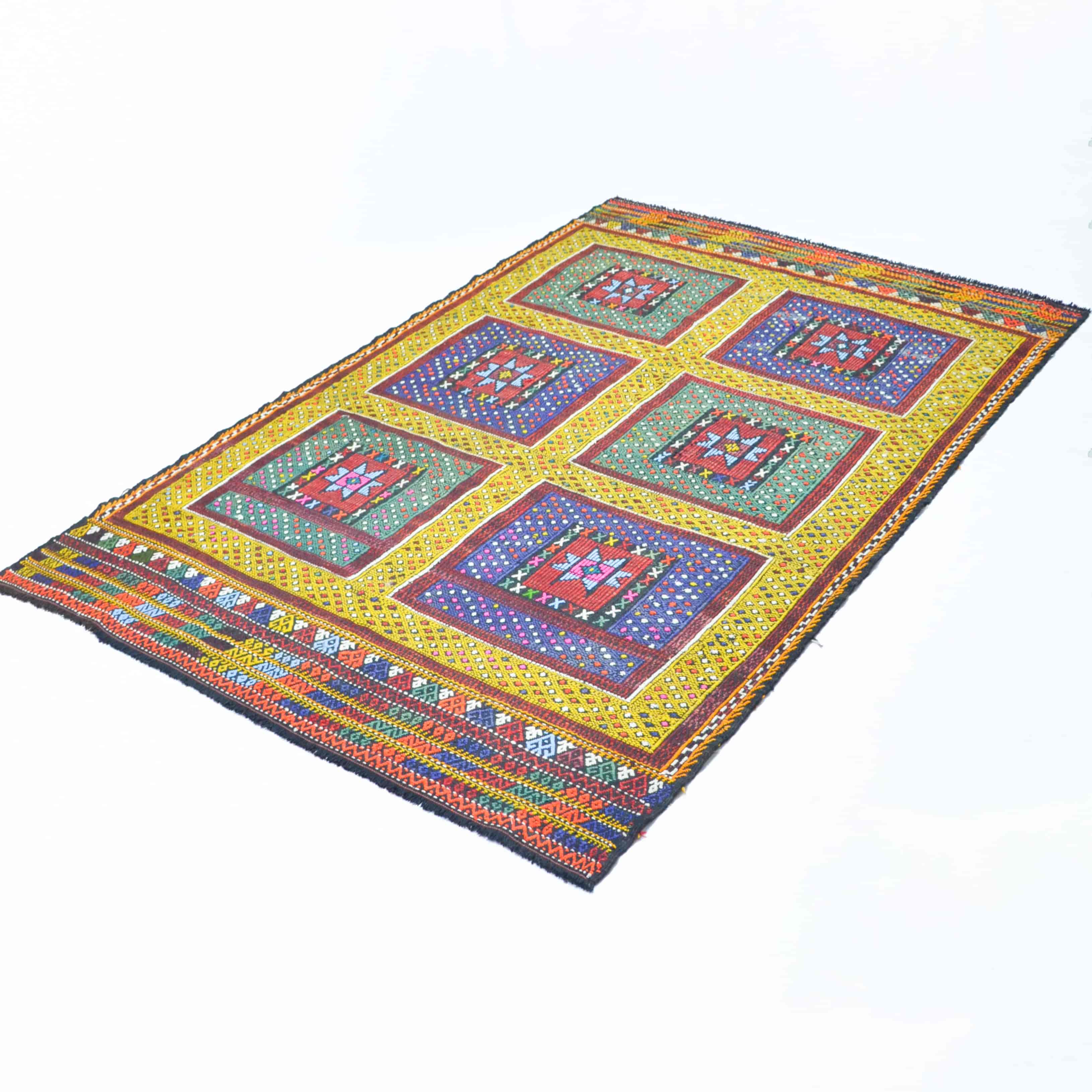 Yünden El Dokuma Fethiye Cicim Kilim 160x244 cm-Kilim & Halı-KilimCo-NowShopFun