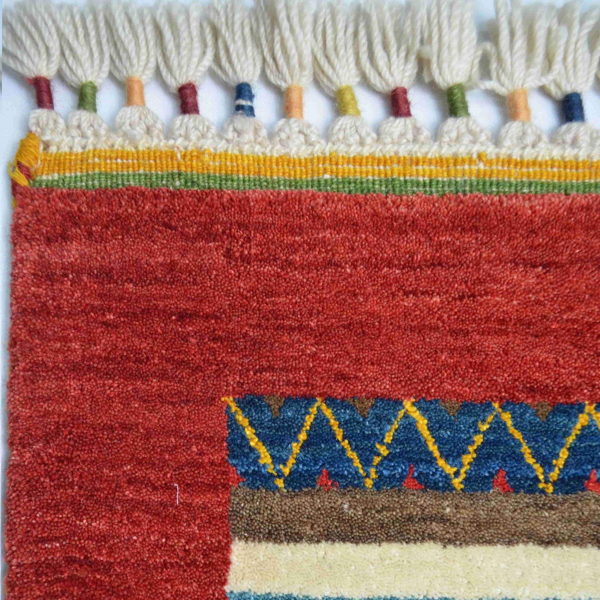 Yünden El Dokuma Tribal Halı-Kilim & Halı-KilimCo-60x90 cm-Kırmızı-NowShopFun