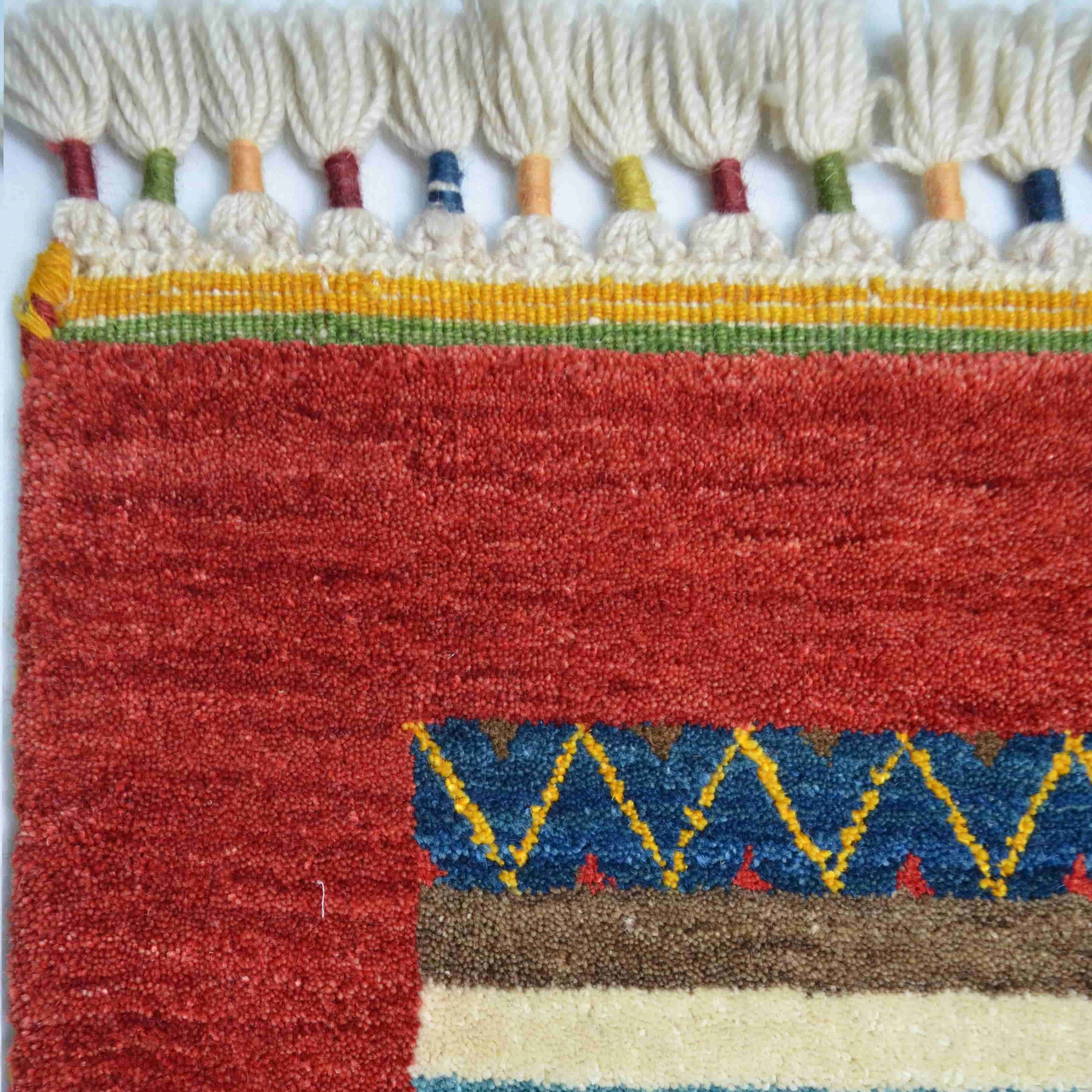 Yünden El Dokuma Tribal Halı-Kilim & Halı-KilimCo-60x90 cm-Kırmızı-NowShopFun