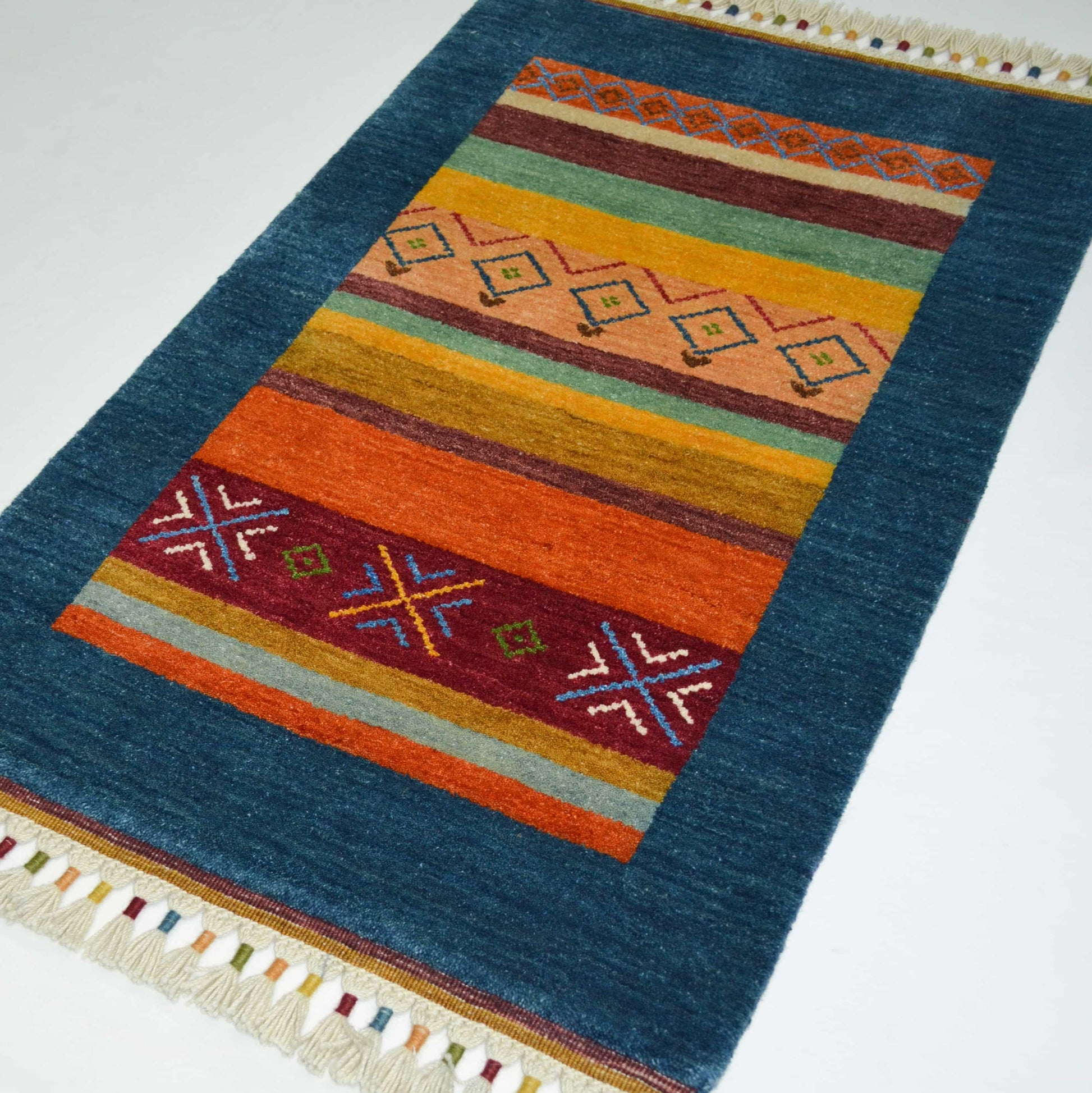 Yünden El Dokuma Tribal Halı-Kilim & Halı-KilimCo-60x90 cm-Kırmızı-NowShopFun