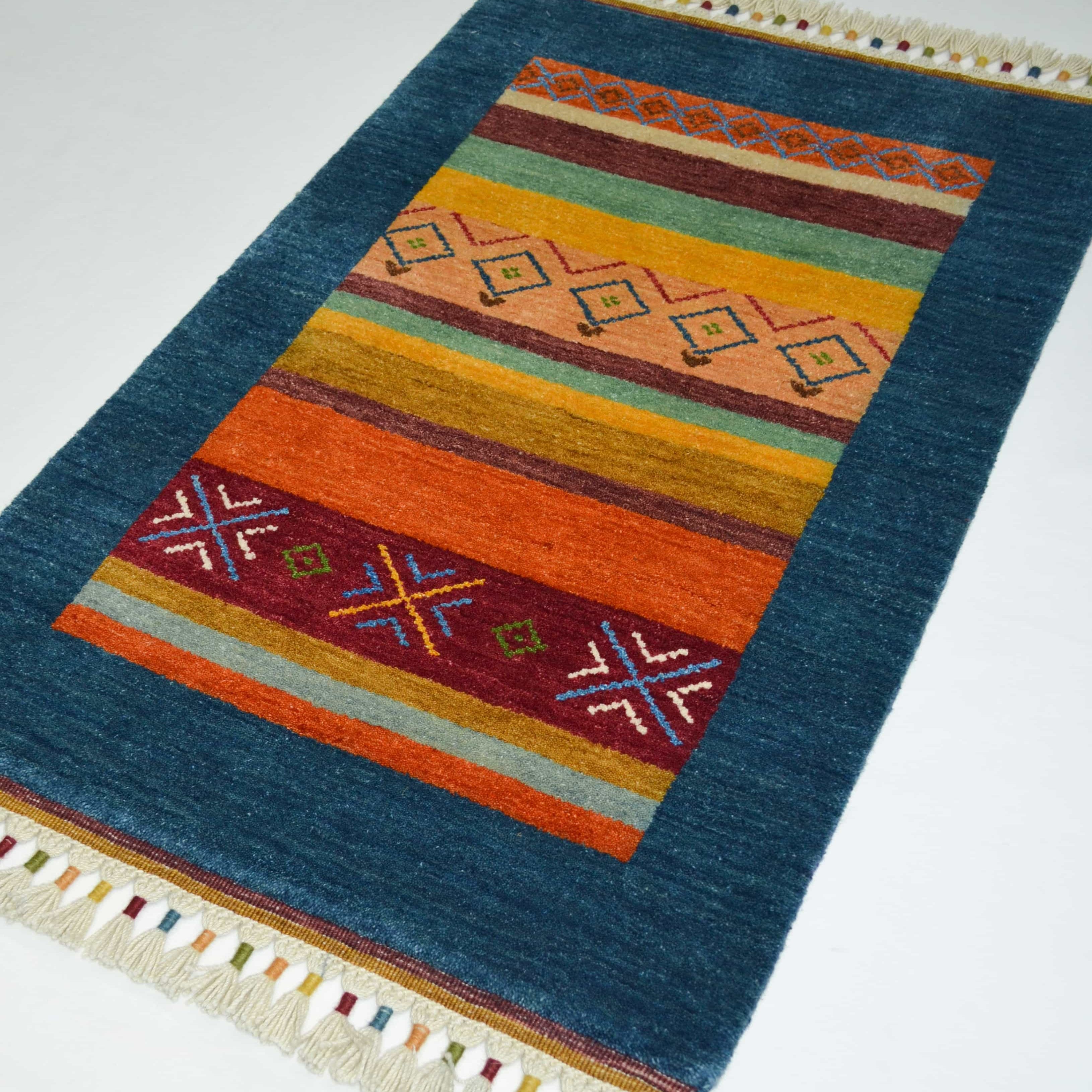Yünden El Dokuma Tribal Halı-Kilim & Halı-KilimCo-60x90 cm-Kırmızı-NowShopFun