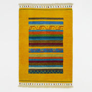 Yünden El Dokuma Tribal Halı-Kilim & Halı-KilimCo-60x90 cm-Sarı-NowShopFun