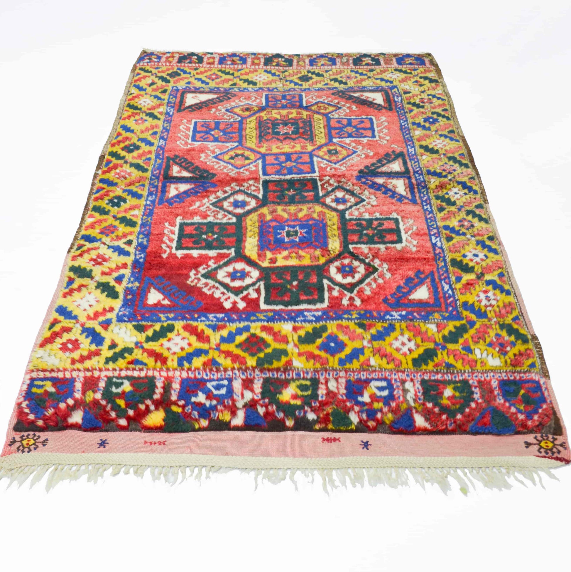 Yünden El Dokuma Vintage Konya Yatak Halısı 120x180 cm-Kilim & Halı-KilimCo-NowShopFun