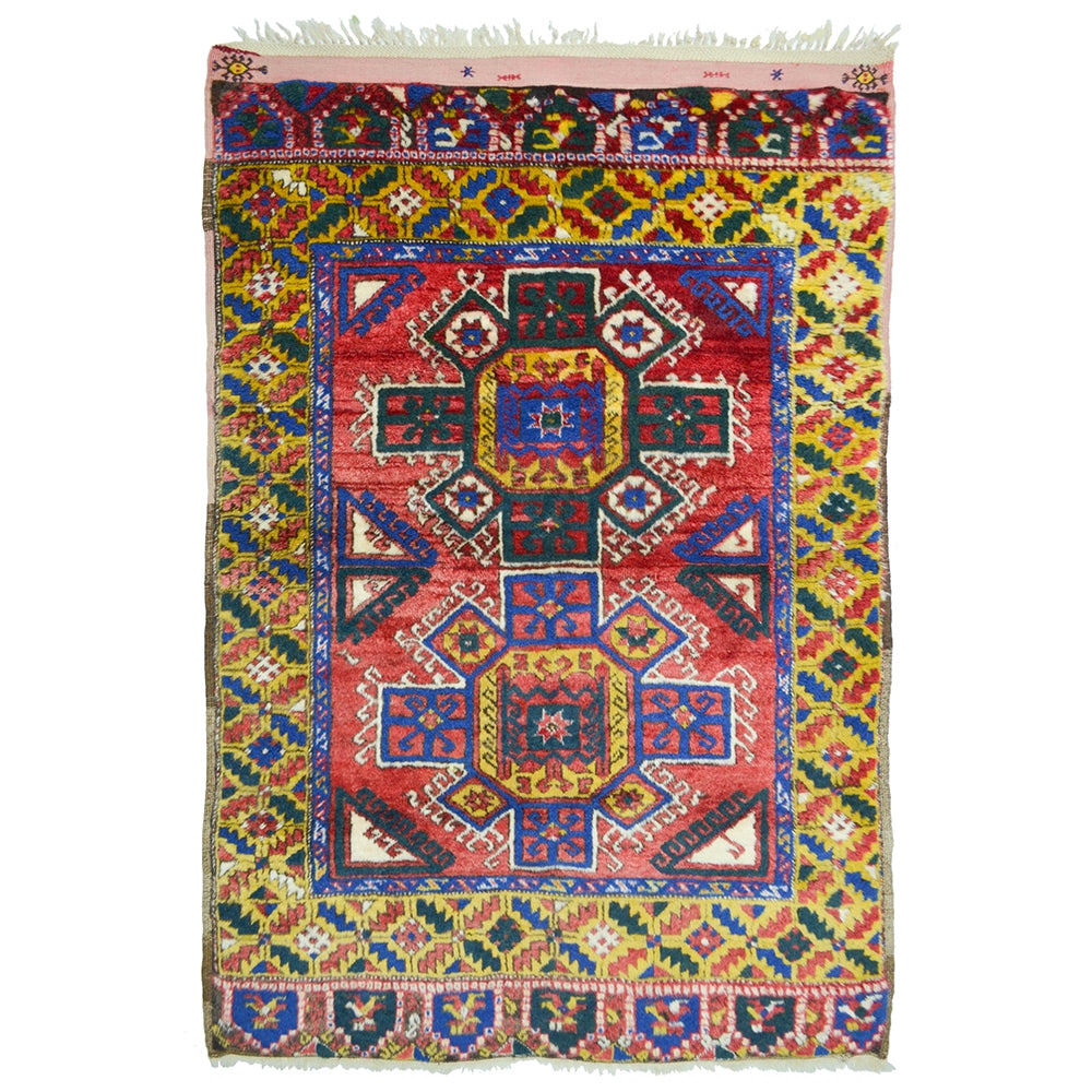 Yünden El Dokuma Vintage Konya Yatak Halısı 120x180 cm-Kilim & Halı-KilimCo-NowShopFun