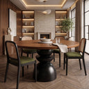 Yuvarlak Masif Ahşap Yemek Masası - Deco115