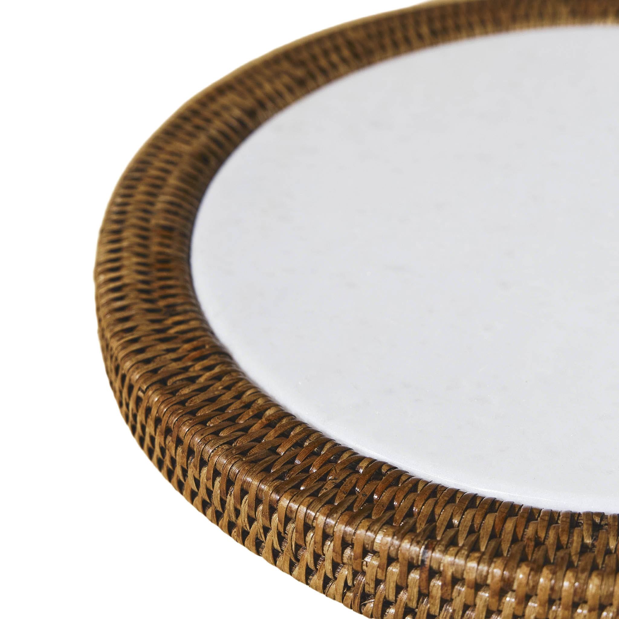 Yuvarlak Rattan Peynir Tabağı