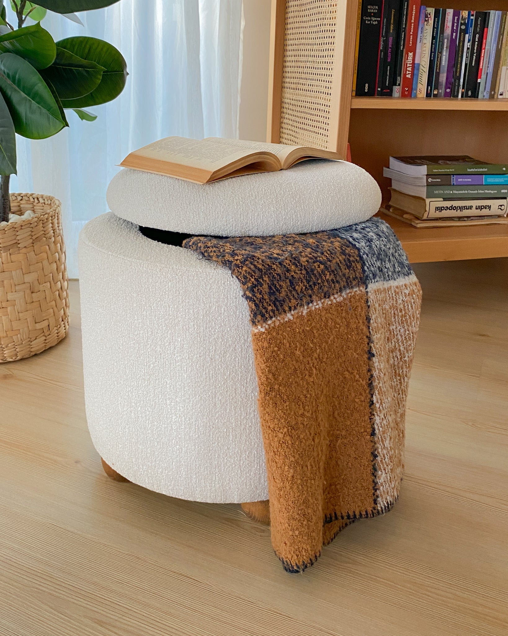 Yuvarlak Sandıklı Puf-Puf-Semya Home-NowShopFun
