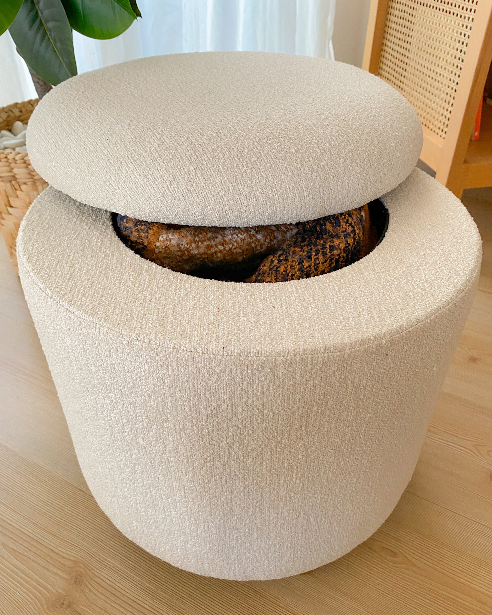 Yuvarlak Sandıklı Puf-Puf-Semya Home-NowShopFun