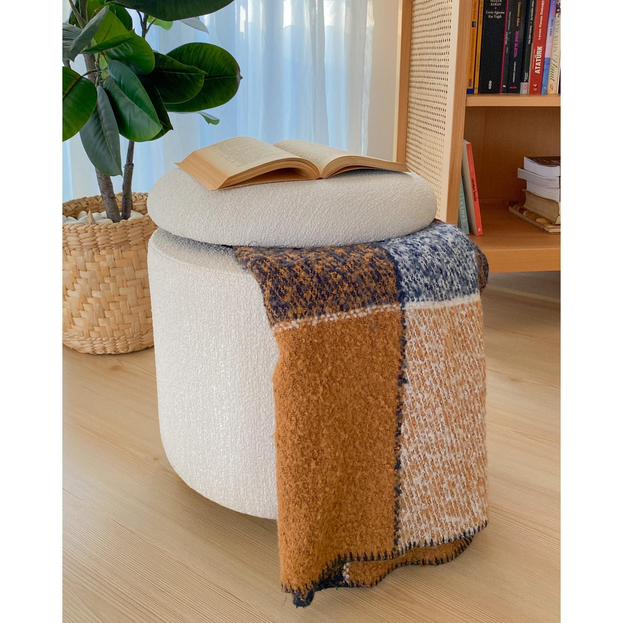 Yuvarlak Sandıklı Puf-Puf-Semya Home-NowShopFun