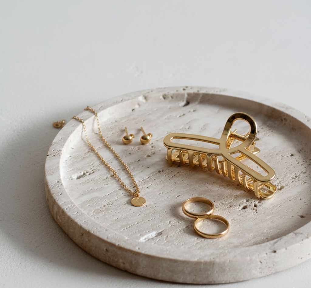 Yuvarlak Tepsi-Tepsi-Bej Marble & Design-15 cm Ø-Elazığ Vişne-NowShopFun