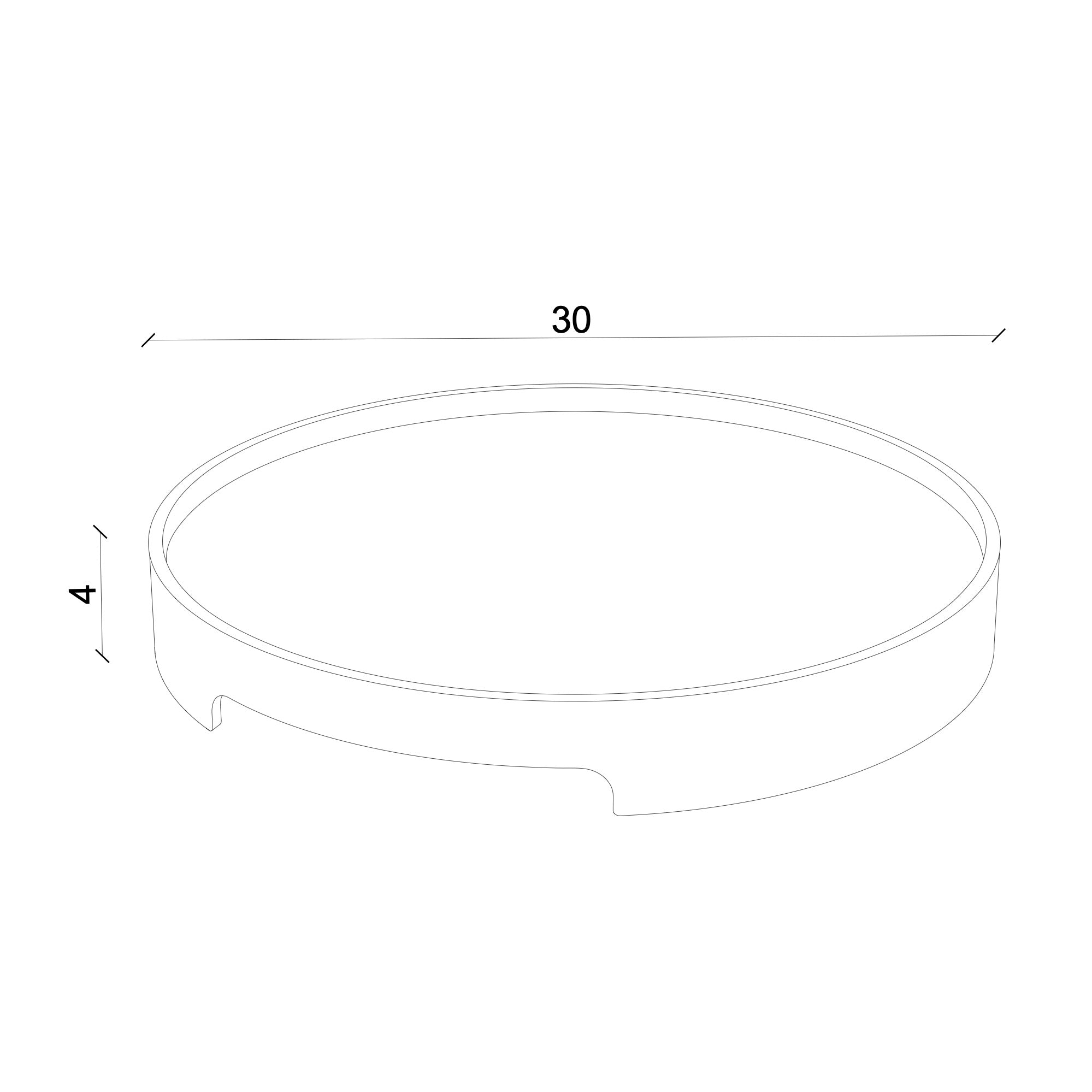 Masif Meşe Sunum Tepsisi – Edge Serisi