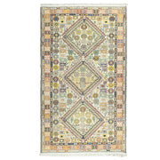 Zahedan Etnik Tasarımlı İpek Kilim 124X217 Cm