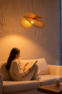 Luna Premium Rattan Sarkıt Avize