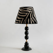 Zebra Desenli İpek Kadife Başlıklı Abajur