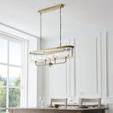 Zehra Eskitme Kristal Dikdörtgen Avize