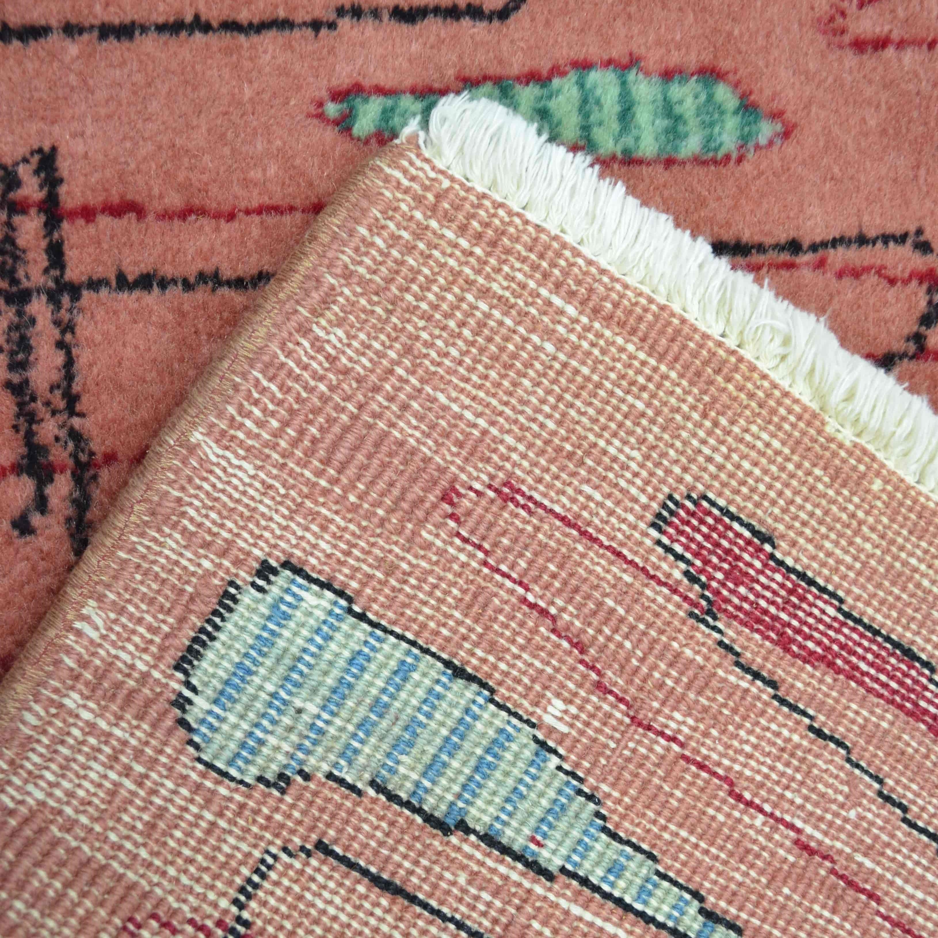 Zeki Müren Tasarımı Pembe Renk Retro Isparta Halısı 123x211 cm-Kilim & Halı-KilimCo-NowShopFun