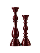 Zeon Premium Bordo Şamdan Seti 30-37 cm
